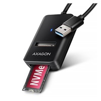AXAGON ADM2-AM USB-A 10Gbps - M.2 NVMe & SATA SSD adaptér, kábel USB-A 10cm