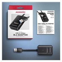 AXAGON ADM2-AM USB-A 10Gbps - M.2 NVMe & SATA SSD adaptér, kábel USB-A 10cm