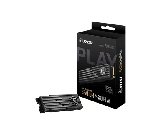 MSI SSD SPATIUM M480 PRO, 4TB, M.2 2280, PCIe Gen4x4 NVMe 1.4, R:7000/W:6800MB/s