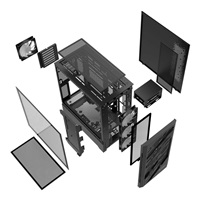 ADATA XPG case STARKER AIR BTF Mid-Tower, bez zdroje, 4x 120mm ARGB, Černá