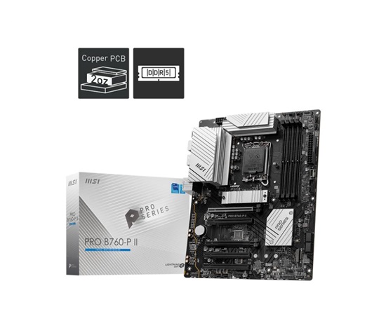 MSI MB Sc LGA1700 PRO B760-P II, Intel B760, 4xDDR5, 1xDP, 1xHDMI