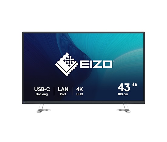 EIZO MT 43" EV4340X-BK FlexScan, IPS, 3840x2160, 350nit, 1000:1, 5ms, USB-C, DisplayPort, USB, HDMI, Repro, Černý