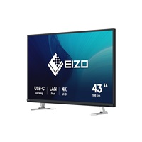 EIZO MT 43" EV4340X-BK FlexScan, IPS, 3840x2160, 350nit, 1000:1, 5ms, USB-C, DisplayPort, USB, HDMI, Repro, Černý