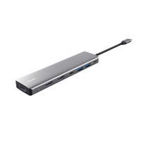 TRUST Dokovací stanice DALYX 7v1, 1xDP, 2xHDMI, 2xUSB-C, 2xUSB, šedá