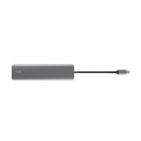 TRUST Dokovací stanice DALYX 7v1, 1xDP, 2xHDMI, 2xUSB-C, 2xUSB, šedá