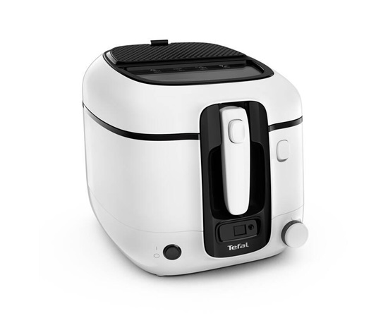 Tefal FR3140 Super Uno fritéza na olej, 1800 W, karbonový filtr, nepřilnavý povrch, průhledné víko, bílá / černá