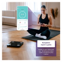 TrueLife FitScale W1 BT Black - bioelektrická impedanční bluetooth váha