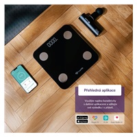TrueLife FitScale W1 BT Black - bioelektrická impedanční bluetooth váha