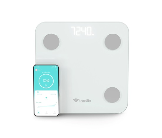 TrueLife FitScale W1 BT White - bioelektrická impedanční bluetooth váha