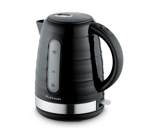 Rohnson rychlovarná konvice, 2200 W, 1.7 l, automatické vypnutí, ochrana proti přehřátí, černá