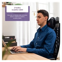 BAZAR - TrueLife RelaxBack B3 Charge - masážní polštář s dobíjecí baterií - Poškozený obal (Komplet)