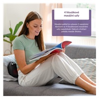 BAZAR - TrueLife RelaxBack B3 Charge - masážní polštář s dobíjecí baterií - Poškozený obal (Komplet)