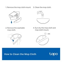 TP-Link Tapo RVA301 sada 5 omyvatelných utěrek (5x) pro Tapo RV30 Max Plus, RV30 Max, RV20 Max Plus, RV20