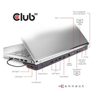BAZAR - Club3D dokovací stanice USB-C 3.2 s napájecím adaptérem Triple Display Dynamic - Po opravě (Bez příslusenstvi)