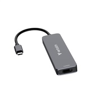 VERBATIM Dokovací stanice USB-C, 6v1, HDMI, USB-C PD, USB 3.0, USB 2.0, SD a microSD, šedá
