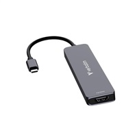 VERBATIM Dokovací stanice USB-C, 7v1, HDMI, USB-C PD, USB-C, 2xUSB 3.0, SD a microSD, šedá