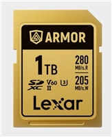 Lexar SDXC ARMOR Gold UHS-II U3, Stainless Steel, IP68 R280/W210 (V60) 1TB