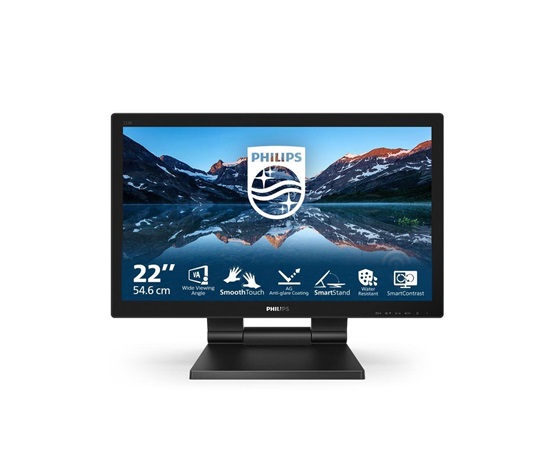 Philips MT 21,5" 222B9TA - 1920x1080,VA,60Hz,Dotykový,D-Sub,DVI,HDMI,DP,USBhub,Repro