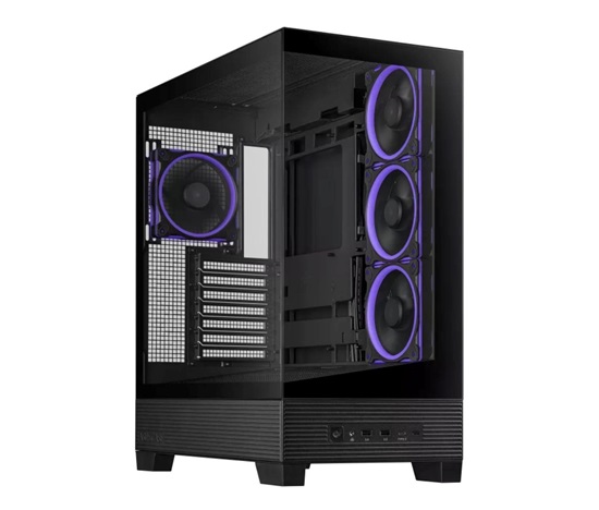 ASUS case A31 PLUS TG ARGB, Mid Tower, Průhledná bočnice, 4x120mm ARGB Fan, ARGB Hub, černá