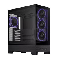 ASUS case A31 PLUS TG ARGB, Mid Tower, Průhledná bočnice, 4x120mm ARGB Fan, ARGB Hub, černá