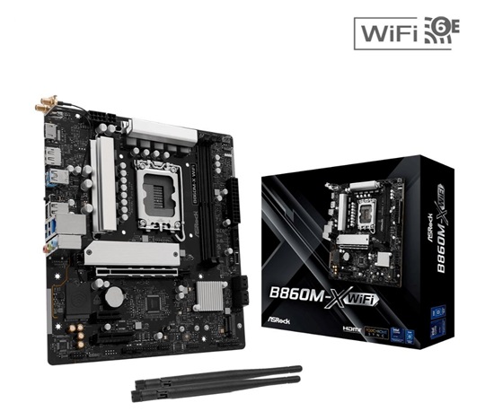 ASRock MB Sc LGA1851 B860M-X WIFI, Intel B860, 2xDDR5, 1xDP, 1xHDMI, WiFi, mATX