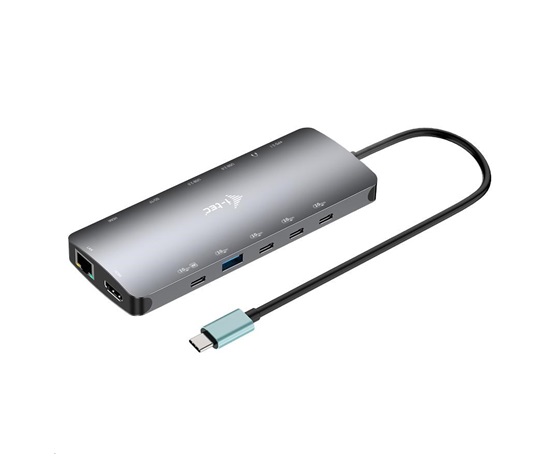 i-tec USB-C Metal Nano 3x Display Dock, 2x HDMI 1x USB-C video, Power Delivery 140W