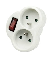 Konnoc DX-R2S rozbočka dvojzásuvka s vypínačem