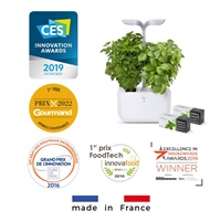 Véritable Exky CLASSIC - Automatický květináč s regulací osvětlení, bílá + 2 bylinkové náplně