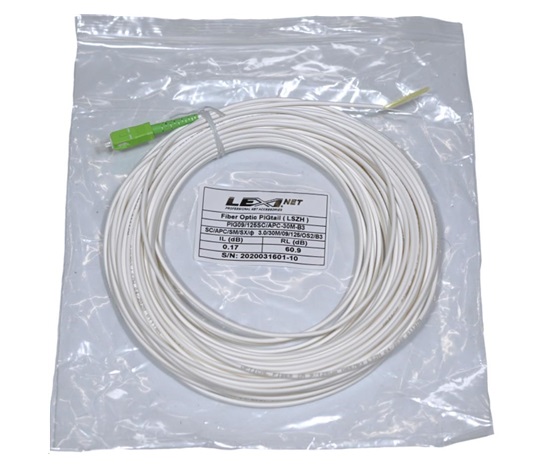 Pigtail SC/APC SM 09/125 4mm LSZH 30M G657B3