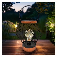 Solight kovová lucerna se žárovkou s micro LED, teplá bílá, 3xAA, 20cm