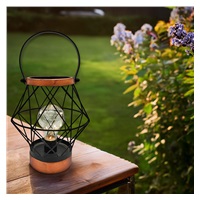 Solight kovová lucerna se žárovkou s micro LED, teplá bílá, 3xAA, 20cm