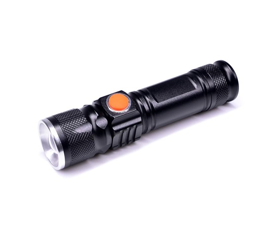 Solight LED nabíjecí kapesní svítilna, 200lm, 3W, zoom, Li-Ion