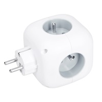 Solight rozbočka kostka, 3x 16A + USB A+C, bílá, vypínač