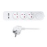 Solight 3z prodlužovací přívod s USB A+C nabíječkou 2.4A, 2m, 3 x 1mm2, bílý, vypínač