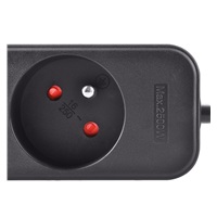 Solight prodlužovací přívod, 3 zásuvky, černý, 3m