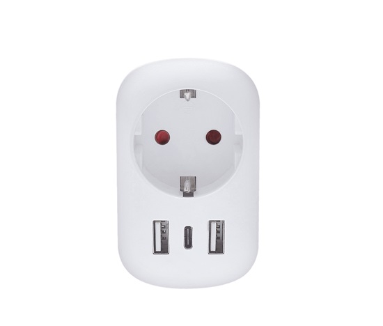 Solight cestovní adaptér UK USB A+C pro použití ve Velké Británii, typ G