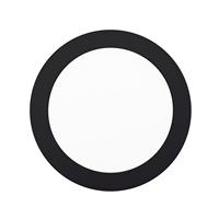 Solight LED mini panel CCT, přisazený, 12W, 900lm, 3000K, 4000K, 6000K, kulatý, černá barva