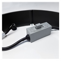 Solight LED mini panel CCT, přisazený, 12W, 900lm, 3000K, 4000K, 6000K, kulatý, černá barva