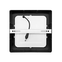 Solight LED mini panel CCT, přisazený, 12W, 900lm, 3000K, 4000K, 6000K, čtvercový, černá barva