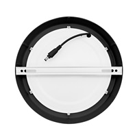 Solight LED mini panel CCT, přisazený, 18W, 1530lm, 3000K, 4000K, 6000K, kulatý, černá barva