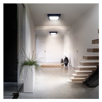 Solight LED mini panel CCT, přisazený, 24W, 1800lm, 3000K, 4000K, 6000K, čtvercový, černá barva