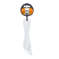 Solight flexo šňůra, 2x 0,75mm2, bílá, plochá, 5m