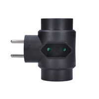 Solight rozbočka, 2,5A + 2x 10A, černá