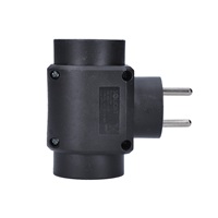 Solight rozbočka, 2,5A + 2x 10A, černá