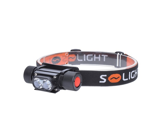 Solight LED čelová nabíjecí svítilna, 650lm, Li-Ion