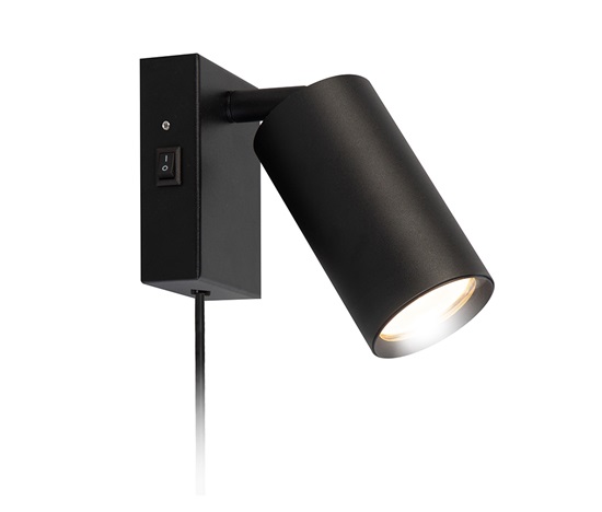 Solight nástěnná lampička CELE, 1x GU10, černá