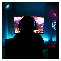 Solight LED nabíjecí RGB světlo, dálkový ovladač, Li-Ion, USB-C