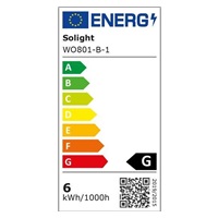 Solight LED venkovní nástěnné osvětlení Parma, 6W, 420lm, 3000K, černá