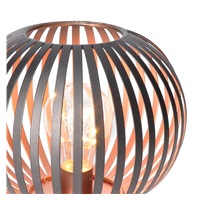 Solight kovová kulatá lucerna se žárovkou s micro LED, teplá bílá, měděná, 3xAA, 19cm