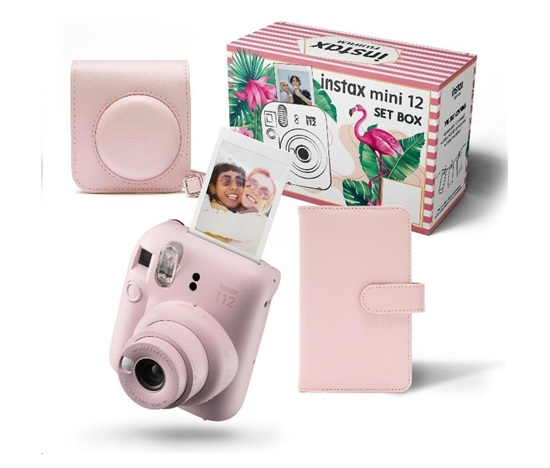 BAZAR - Fujifilm MINI 12 Big bundle růžový - Poškozený obal (Komplet)